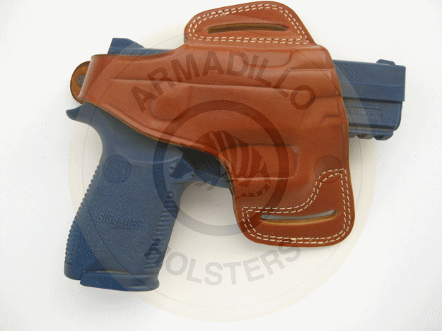 Picture of ARMADILLO HOLSTERS LEATHER BELT HOLSTER WITH STRAP FOR SIG SAUER MODELS