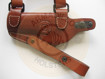 Picture of LEFT HAND TAN LEATHER HORIZONTAL SHOULDER HOLSTER FOR 1911 W/RAIL  P2RL