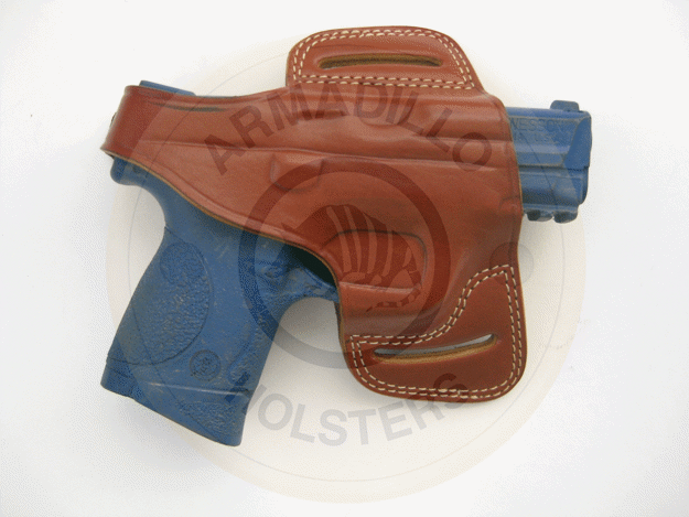 H2 IWB/OWB Armadillo Brown Leather Belt Holster w/clip for S&W M&P Shield 