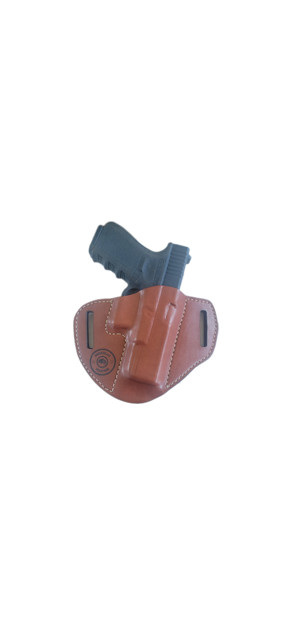 Picture of TAN LEATHER BUTTERFLY HOLSTER FOR GLOCK 19