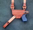 Picture of TAN LEATHER HORIZONTAL SHOULDER HOLSTER FOR GLOCK 42/43