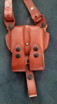 Picture of TAN LEATHER HORIZONTAL SHOULDER HOLSTER FOR GLOCK 42/43